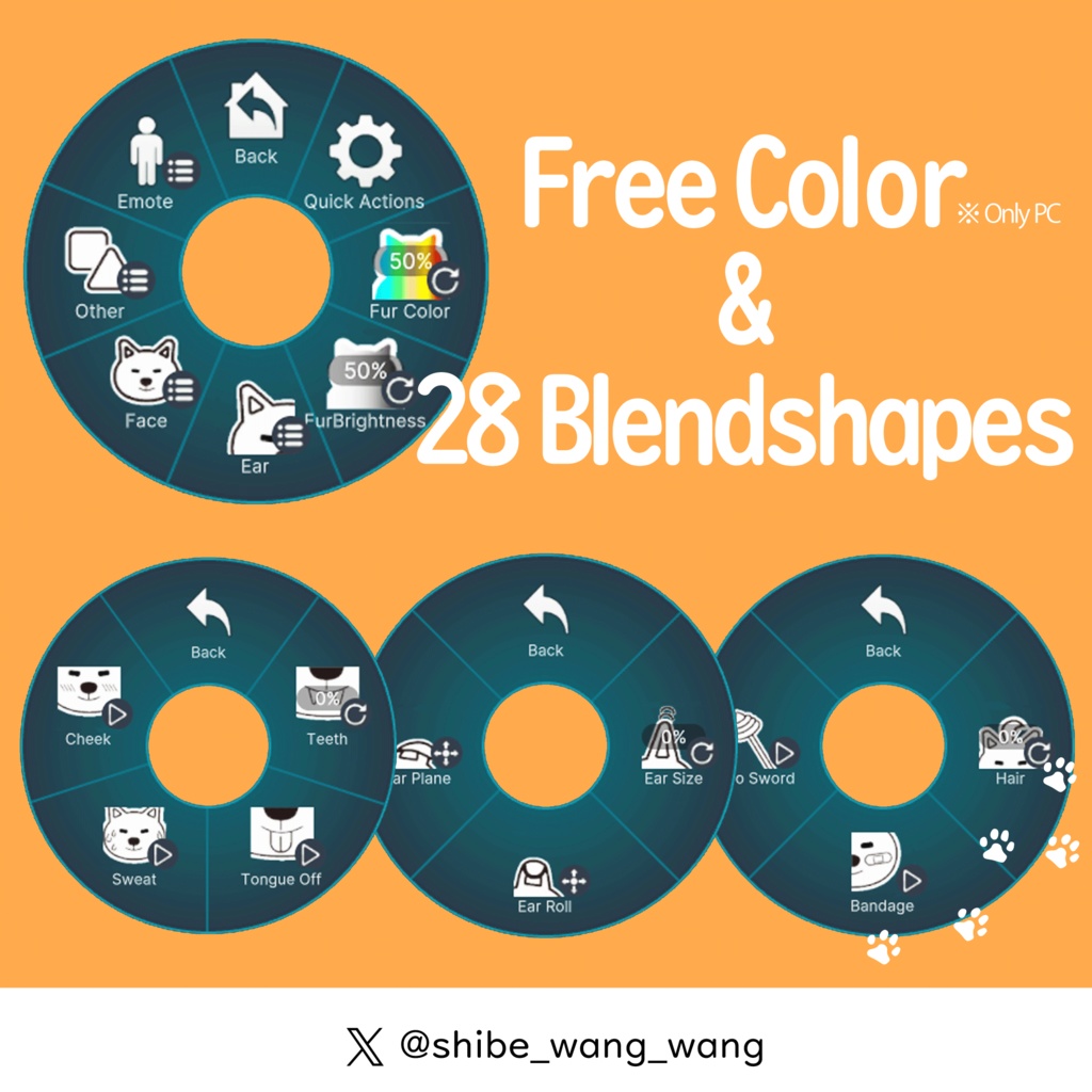 しべ -shibe- 3Dモデル いぬシリーズ【VRChat対応】【Quest対応】【VRM】 #shibe3d