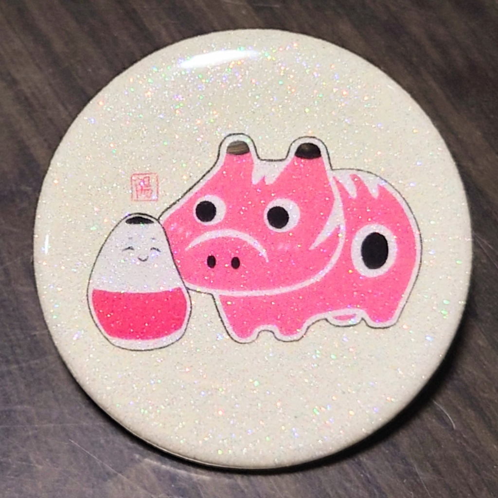 べこ＆小法師缶バッジ