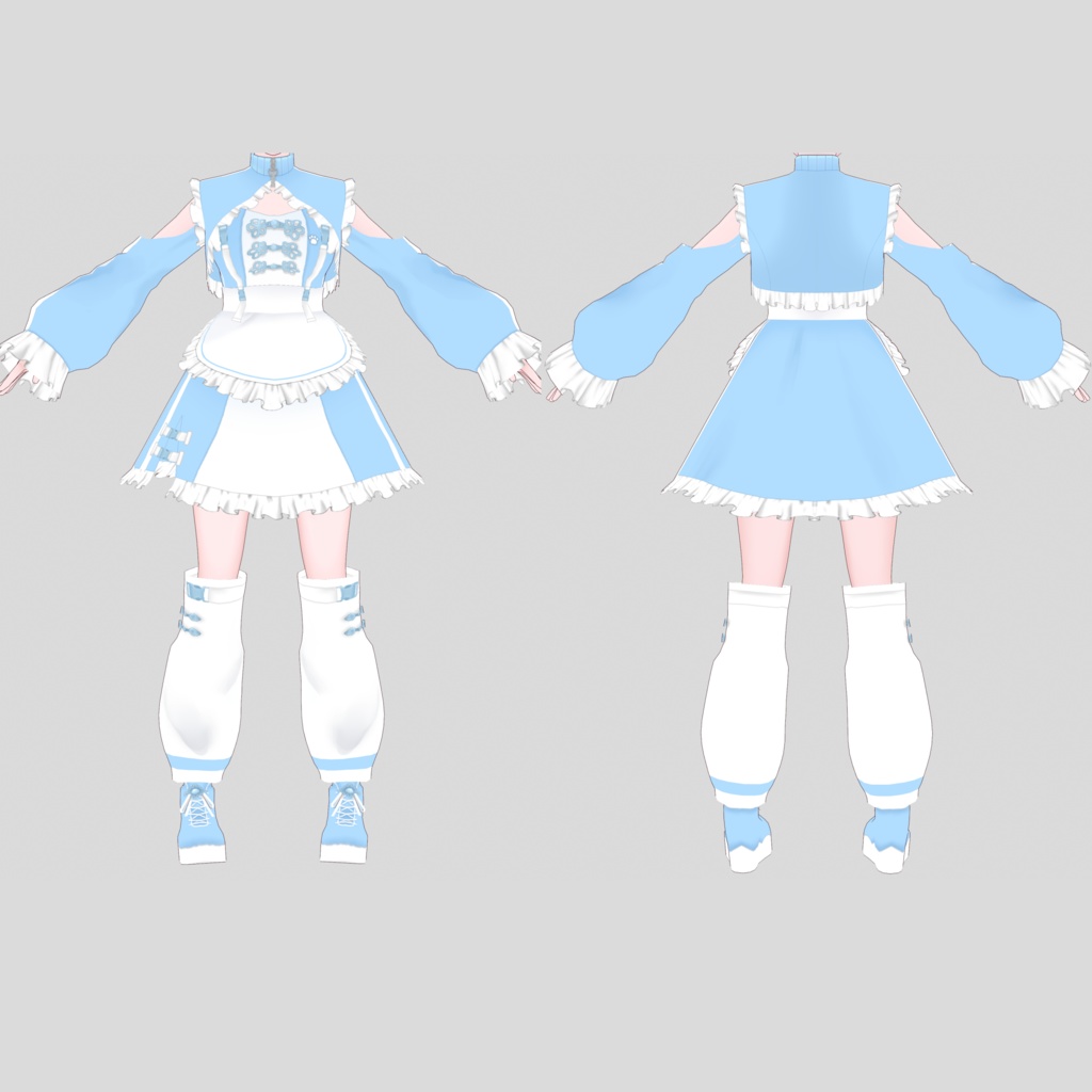 【VRoid用】中華風ジャージメイドセット