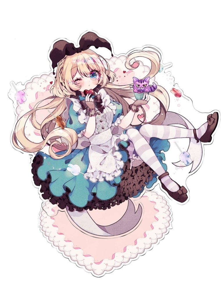 【期間限定通販】★在庫2点/再販無し「アクリルスタンド バレンタインアリス🍫🐇」〈オリジナル台座・台紙/特典付〉