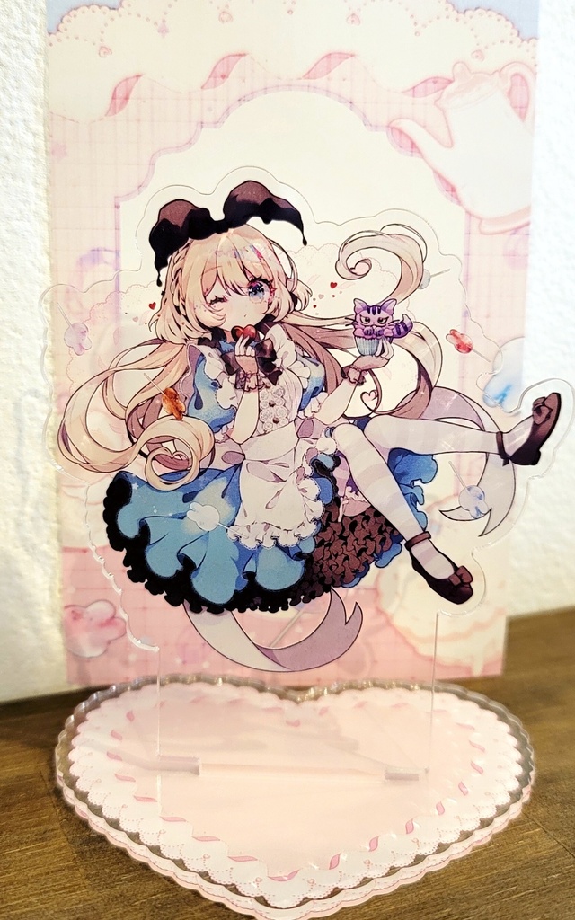 【期間限定通販】★在庫2点／再販無し「アクリルスタンド バレンタインアリス🍫🐇」〈オリジナル台座・台紙／特典付〉