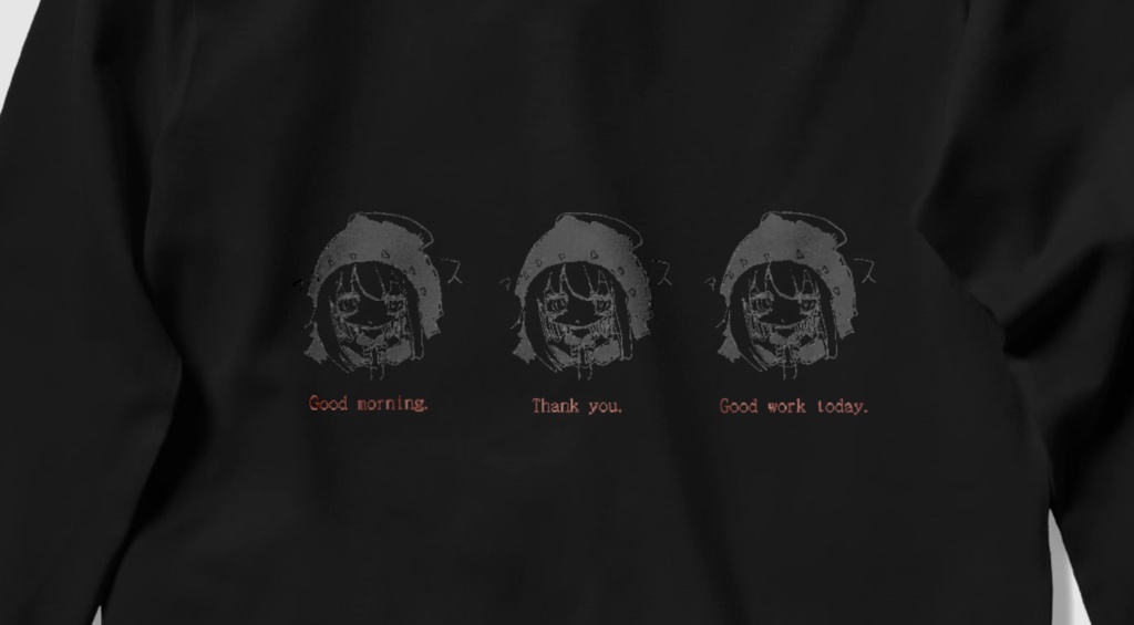 ァスTシャツ(長袖)ブラック