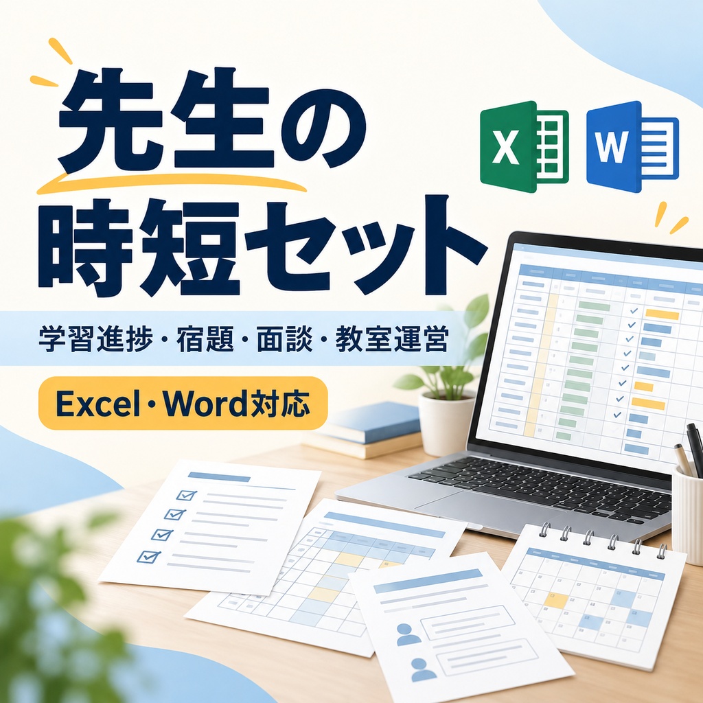 先生の時短セット｜学習進捗・宿題・面談・教室運営テンプレート