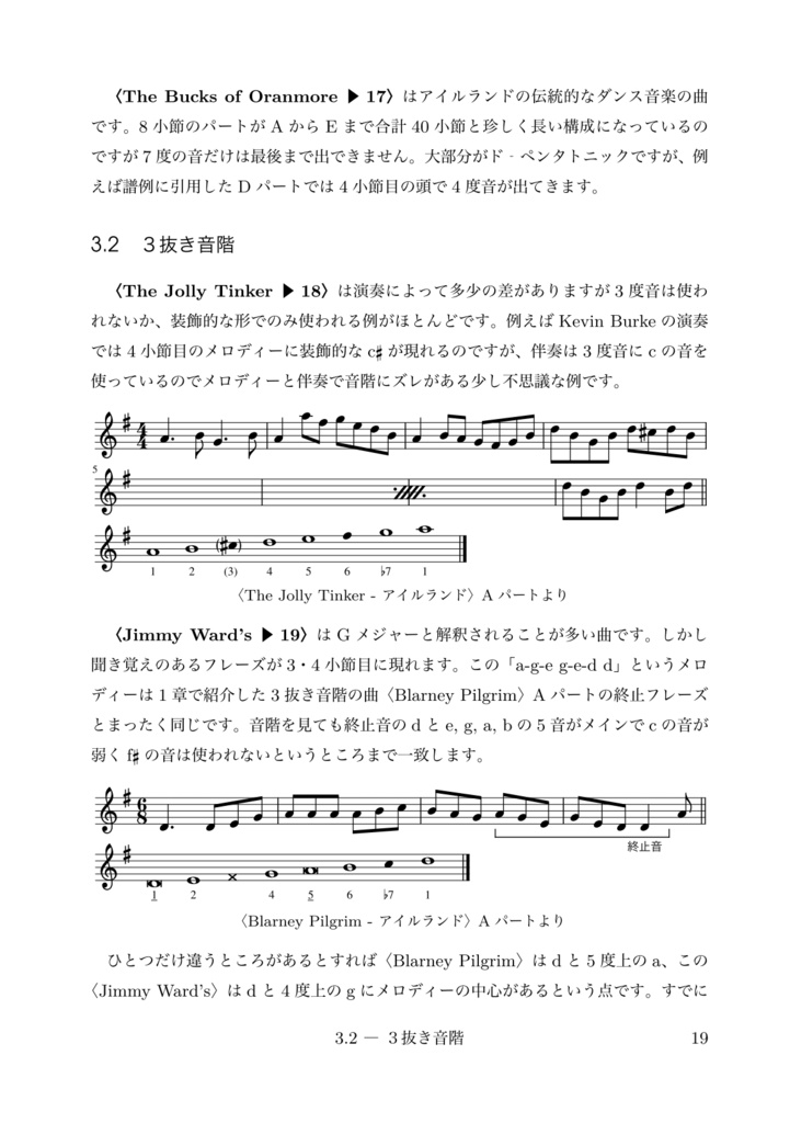 ケルト音楽のメロディー1 音階と旋律法
