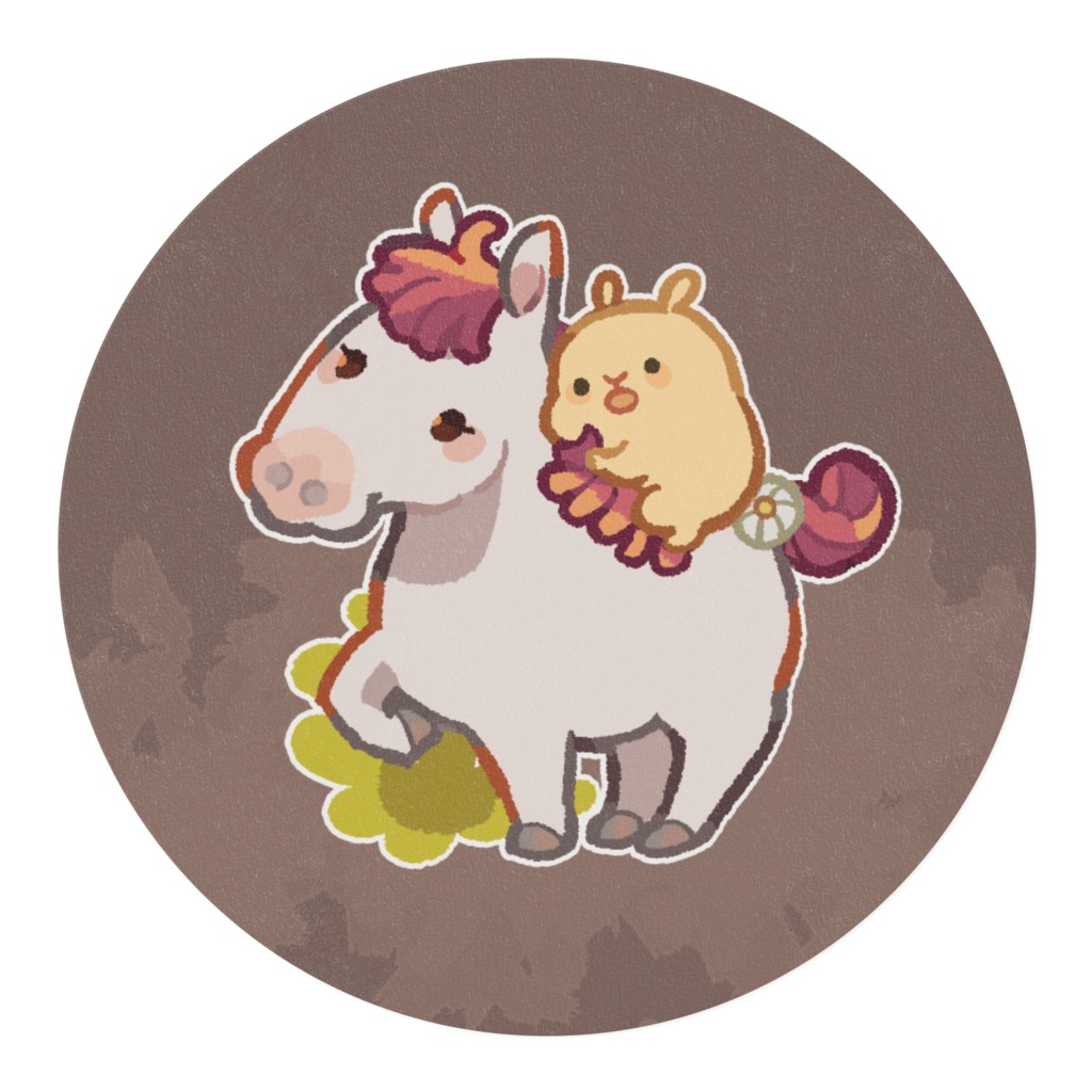 かわいいハムスターマステ・乗馬