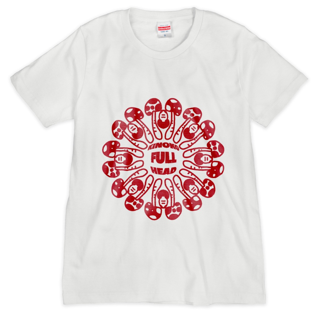 KINOKO FULL HEAD  Tシャツ　赤柄