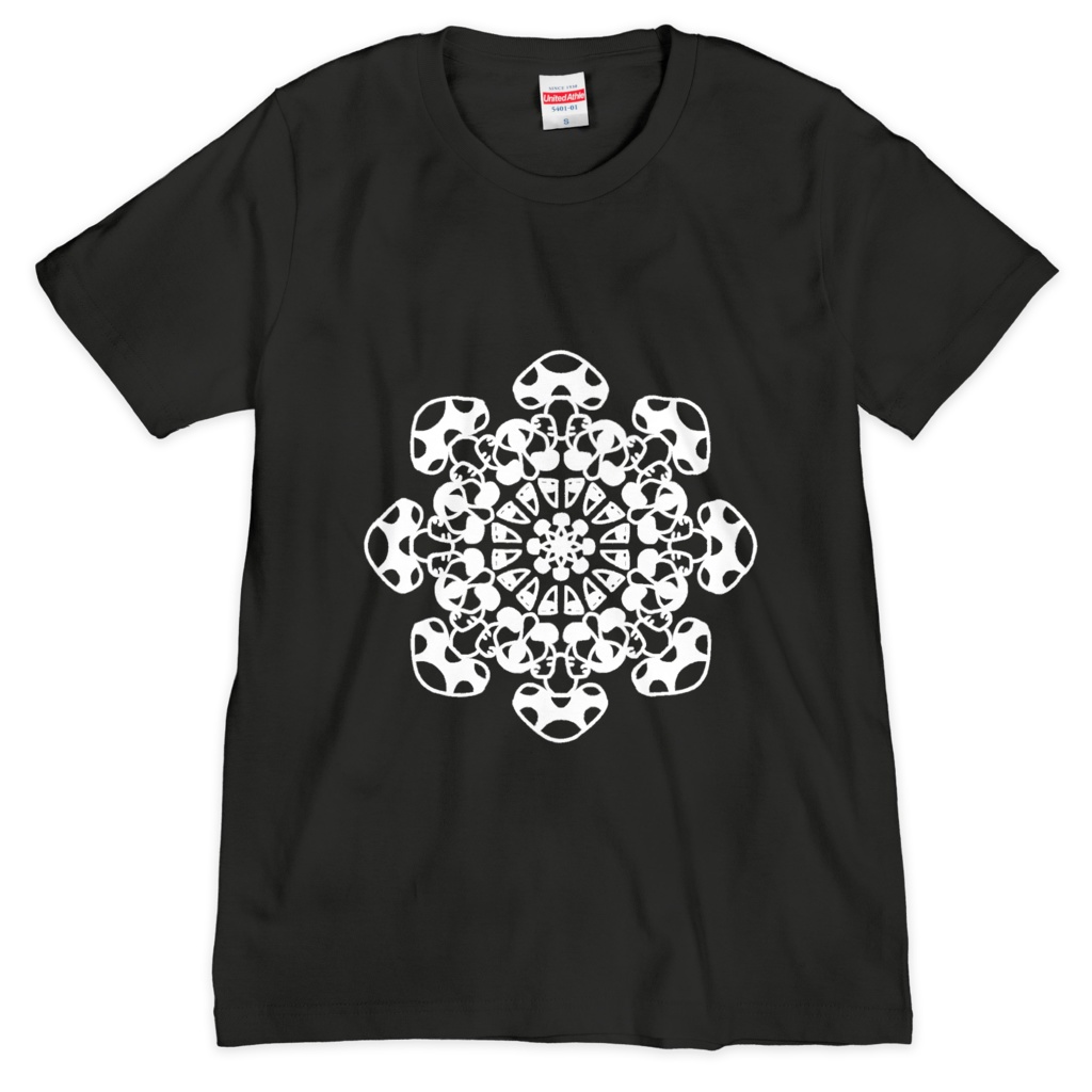 キノコカンランシャ Tシャツ　黒