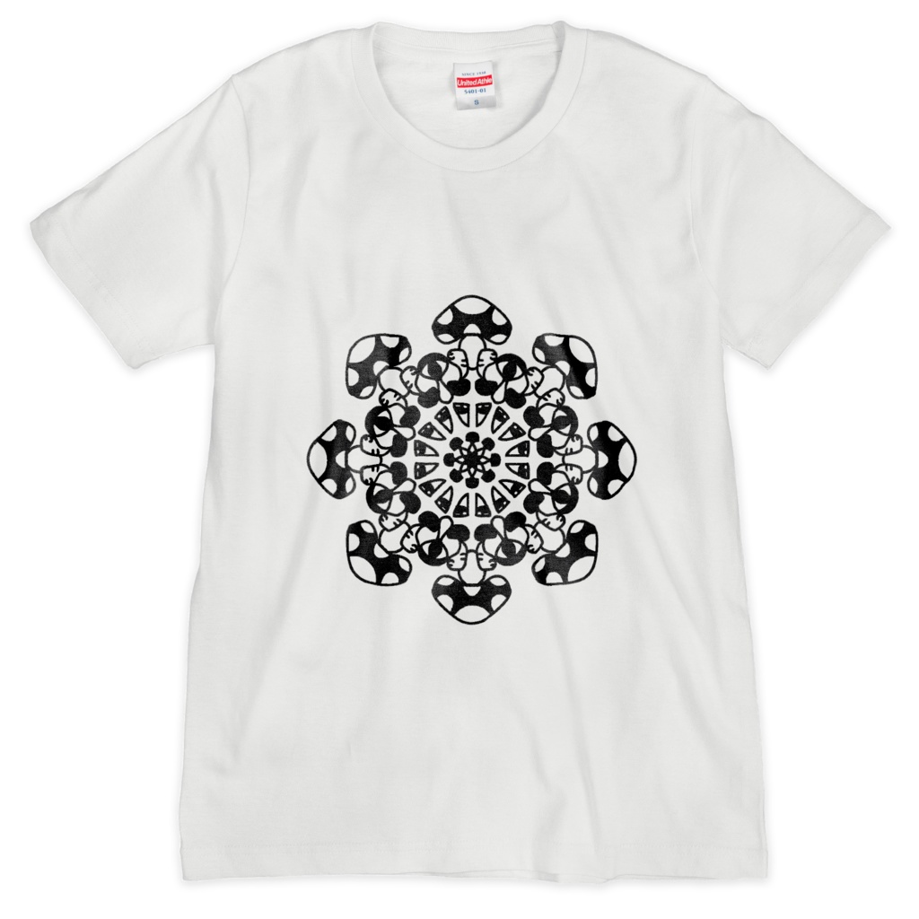 キノコカンランシャ Tシャツ　白