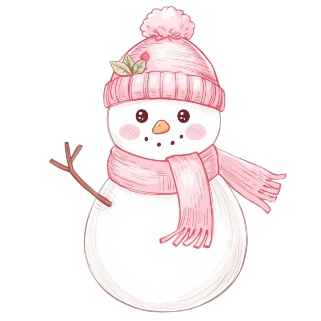 🎄 ピンクガーリー クリスマスクリップアートセット 🎄