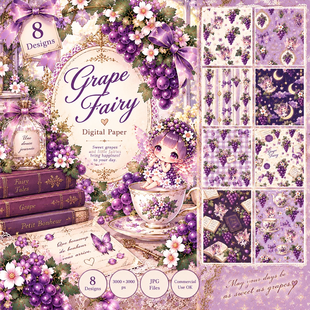 🍇 Grape × Fairy　3000×3000pix