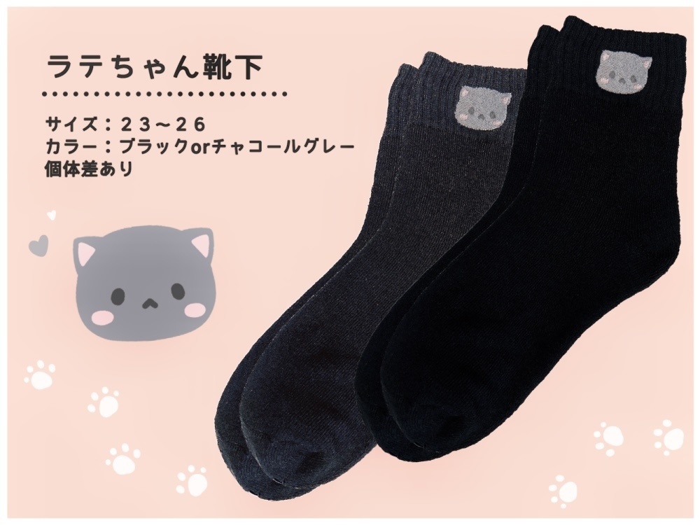 C100 新作 ラテちゃん靴下