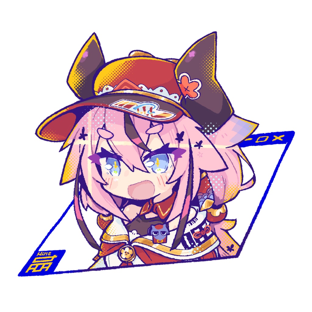 オーロラウィンドウ - AIV2鳴花ヒメ・ミコト - 50 × 50mm