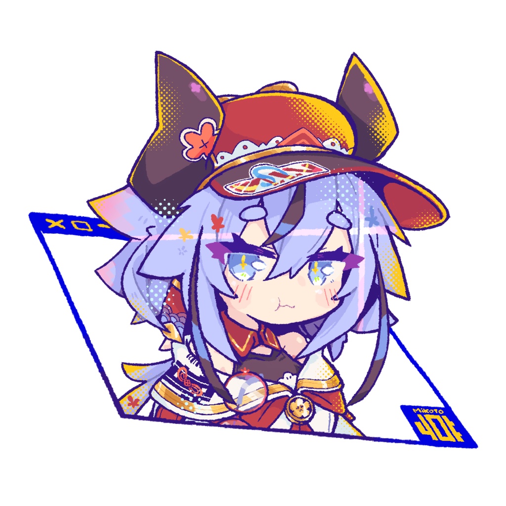 オーロラウィンドウ - AIV2鳴花ヒメ・ミコト - 50 × 50mm