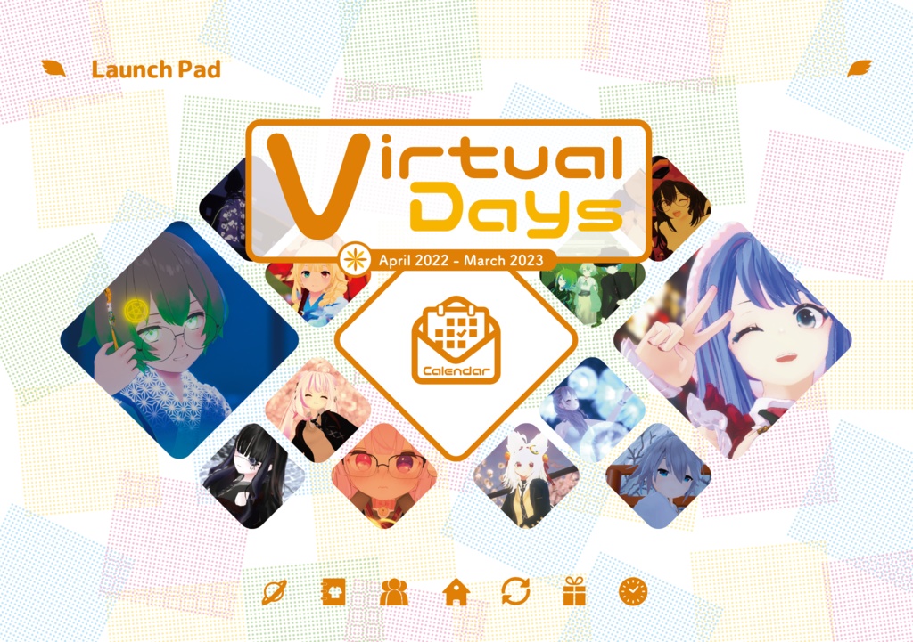 販売終了 Vrchat 卓上カレンダー B6サイズ Virtual Days Virtual Days Booth