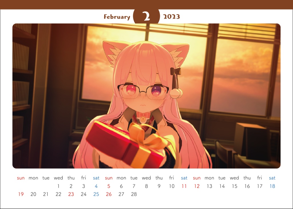 ※販売終了【VRChat 卓上カレンダー(B6サイズ)】 Virtual Days