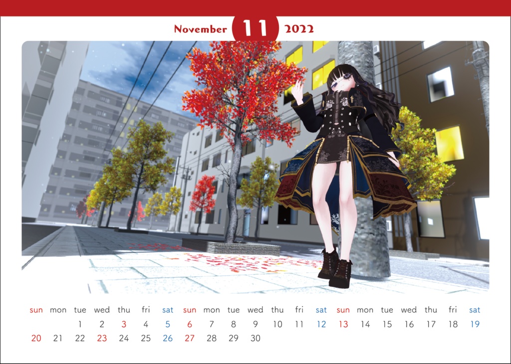 ※販売終了【VRChat 卓上カレンダー(B6サイズ)】 Virtual Days