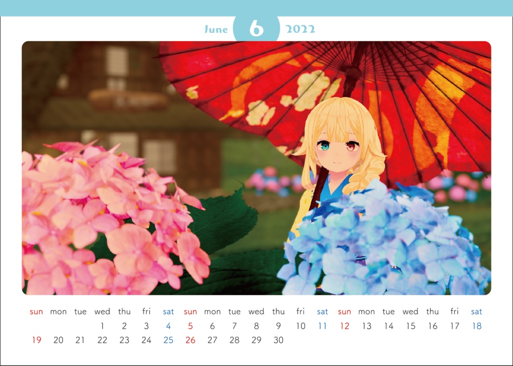 ※販売終了【VRChat 卓上カレンダー(B6サイズ)】 Virtual Days