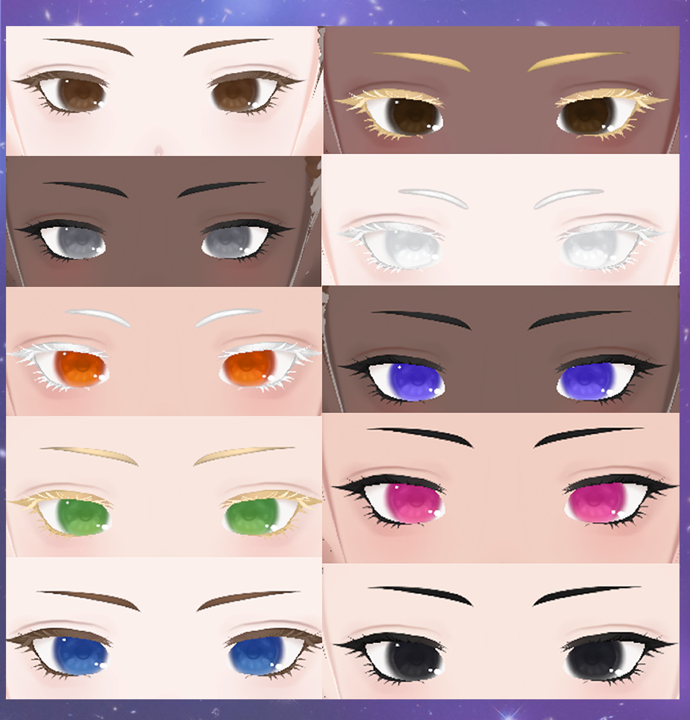 ﾟ: galaxy iris textures ☾ ⋆*･ﾟ - sinner - BOOTH