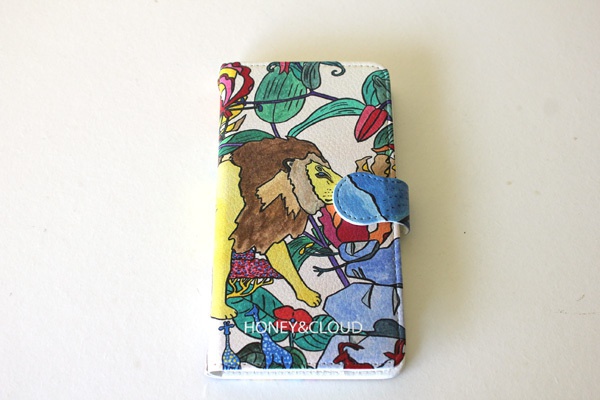 手帳型スマホケース「ライオン」 <受注製作>納期14日予定