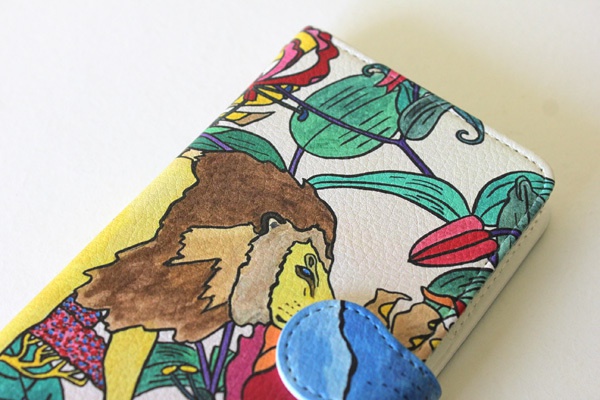 手帳型スマホケース「ライオン」 <受注製作>納期14日予定