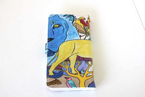 手帳型スマホケース「ライオン」 <受注製作>納期14日予定