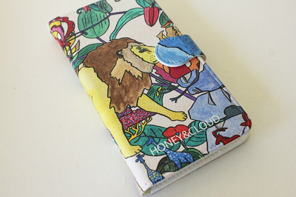 手帳型スマホケース「ライオン」 <受注製作>納期14日予定