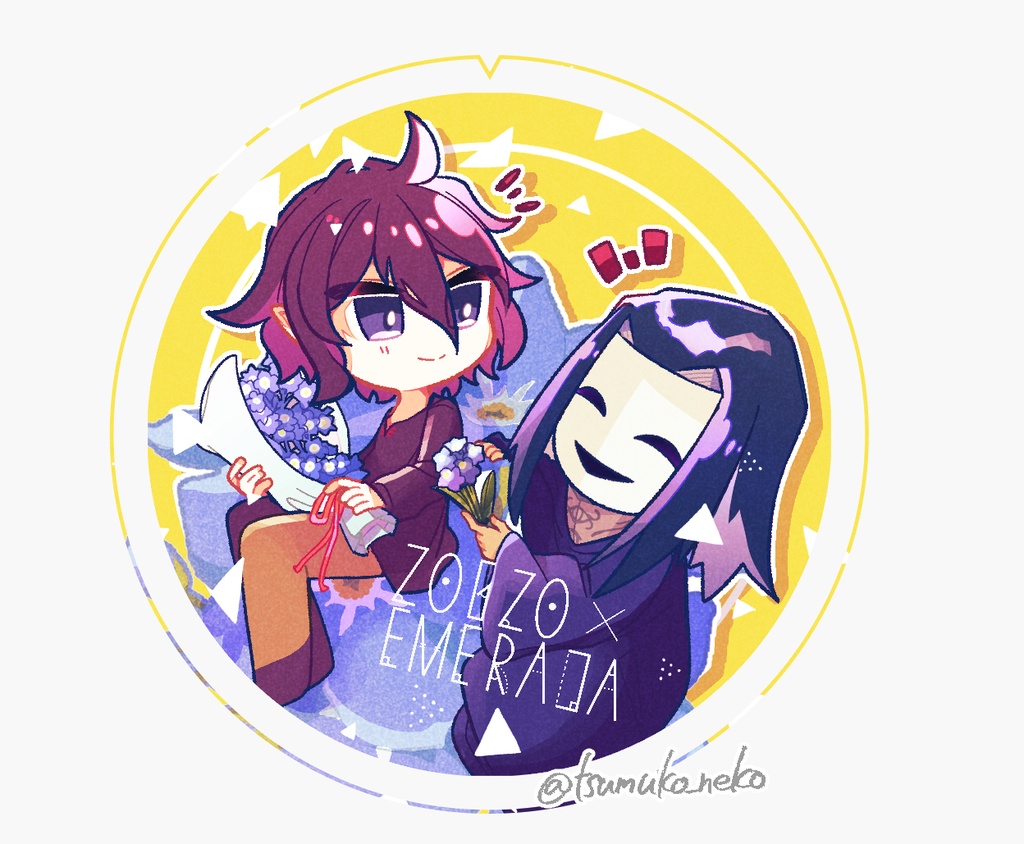 ゾグエメ缶バッジキーホルダー