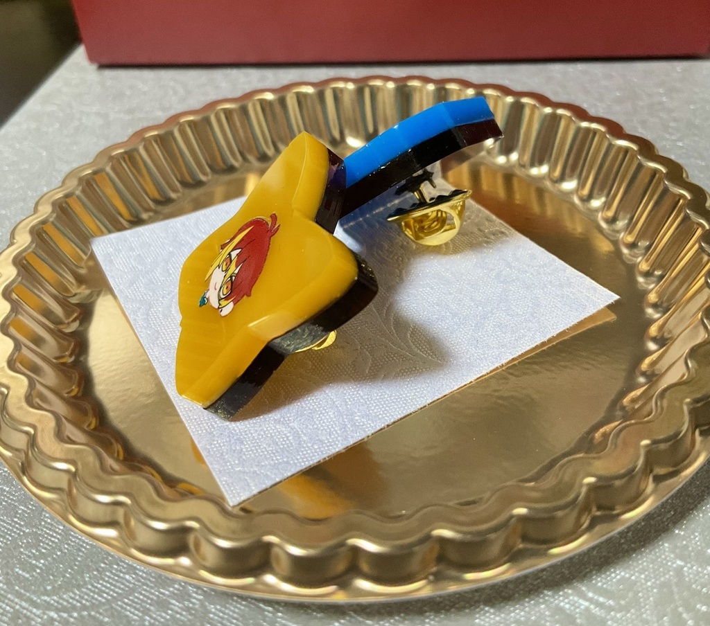 執事チョコ風アクリルピンバッジ