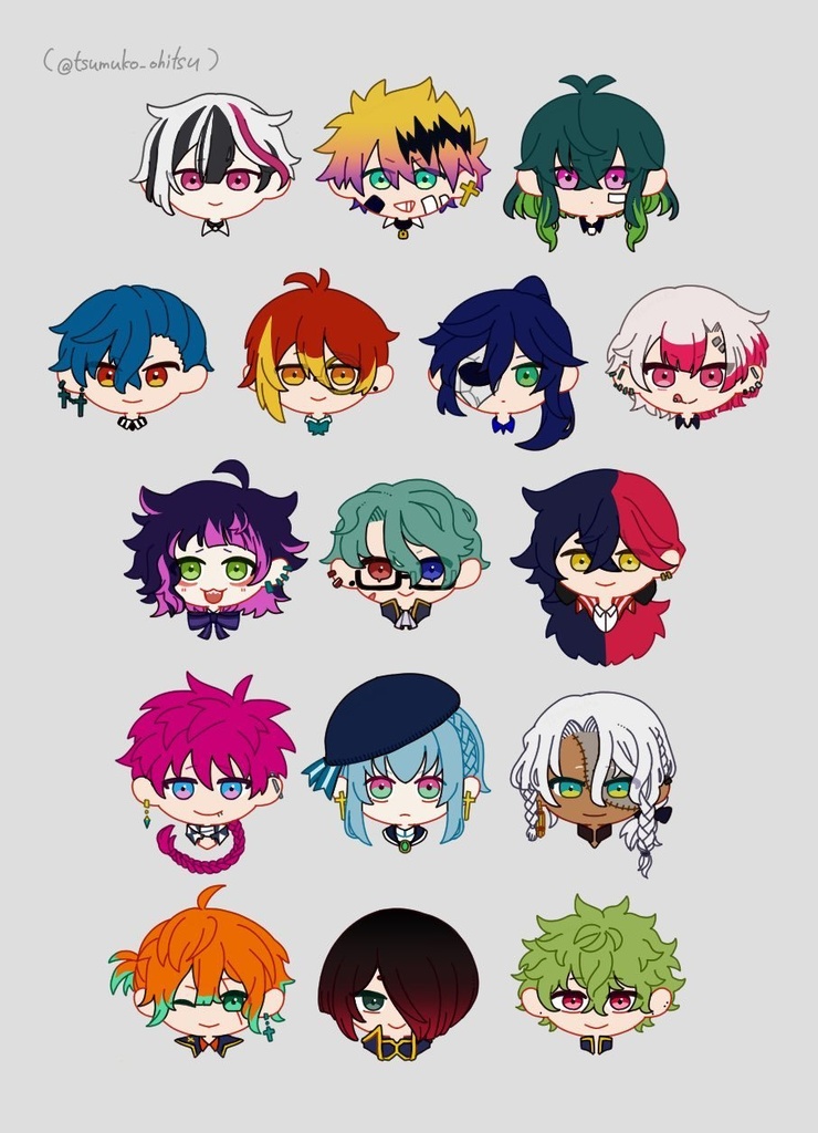 執事チョコ風アクリルピンバッジ