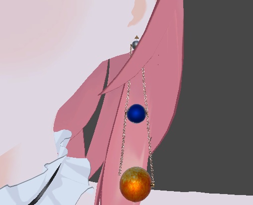 【無料】【VRChat想定】ピアスアクセサリー~太陽系惑星~