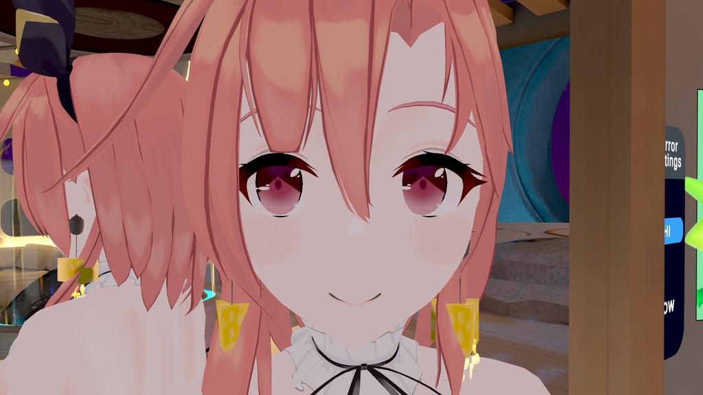 【無料】【VRChat想定】ピアスアクセサリー~ねずみとチーズ~