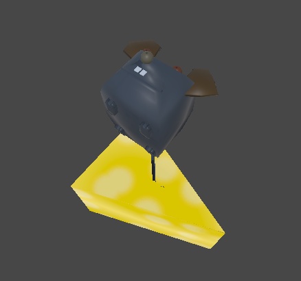 【無料】【VRChat想定】ピアスアクセサリー~ねずみとチーズ~