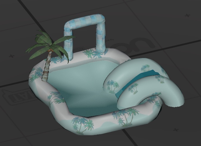 【VRChat想定】まったり喋れる!プールアセット【4人まで着席可】