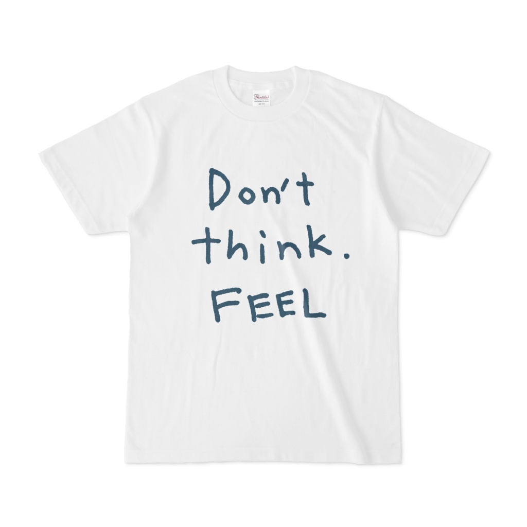 ラッッッコ　Tシャツ　「2コマ漫画／'Don't think. FEEL'」