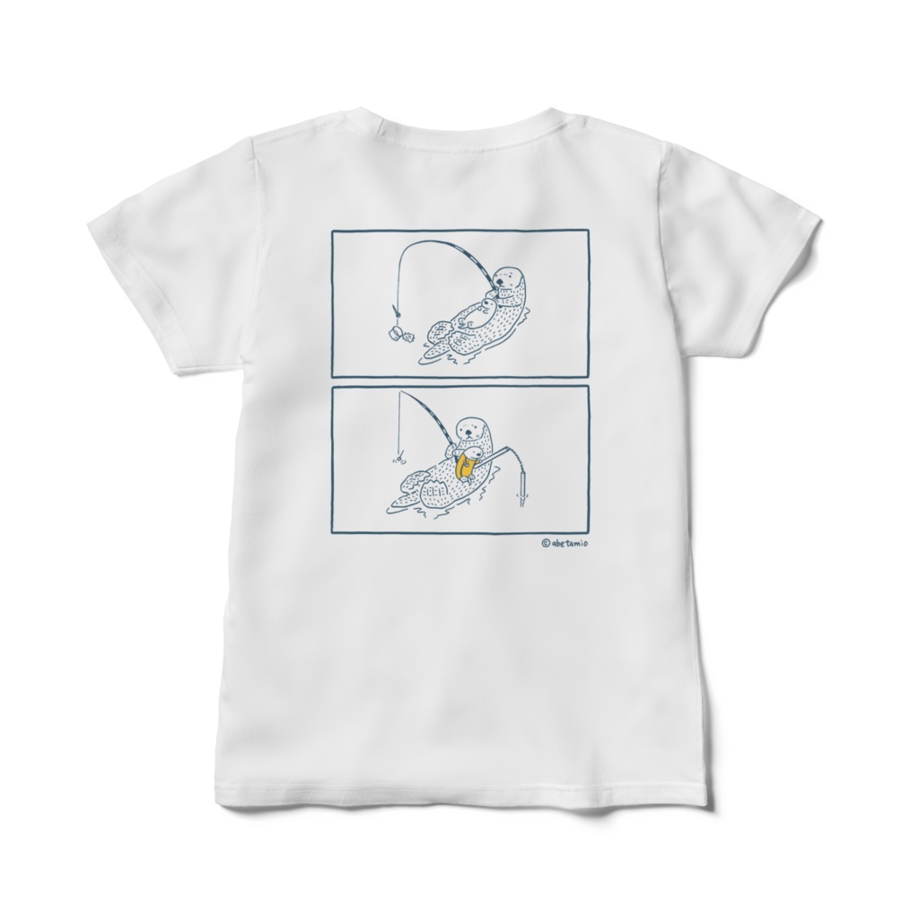 ラッッッコ Tシャツ 「2コマ漫画/'Don't think. FEEL'」レディース