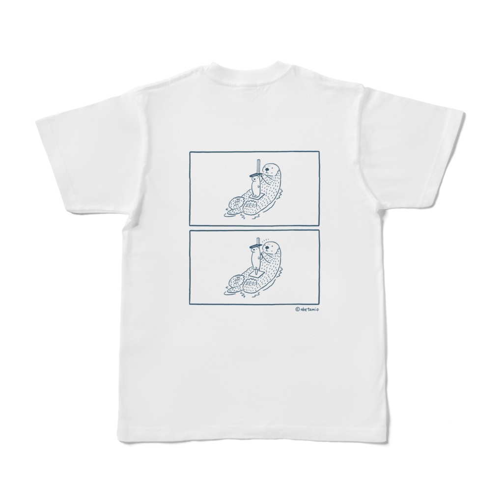 ラッッッコ Tシャツ「カタカナ/2コマ漫画」