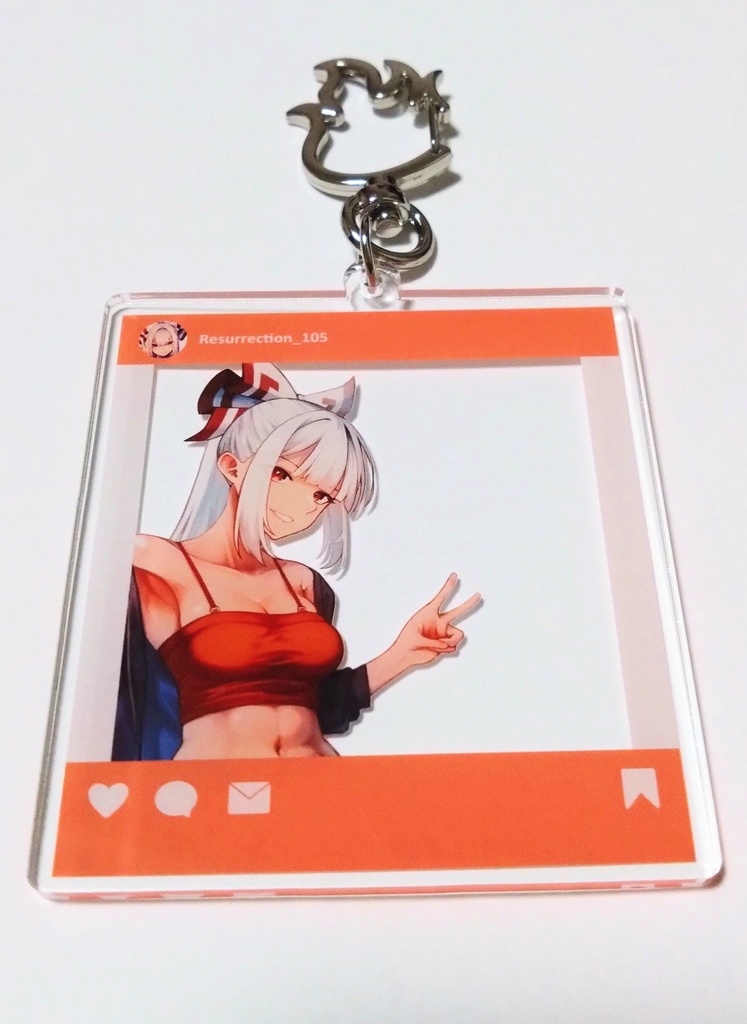 藤原妹紅　自撮り風アクリルキーホルダー