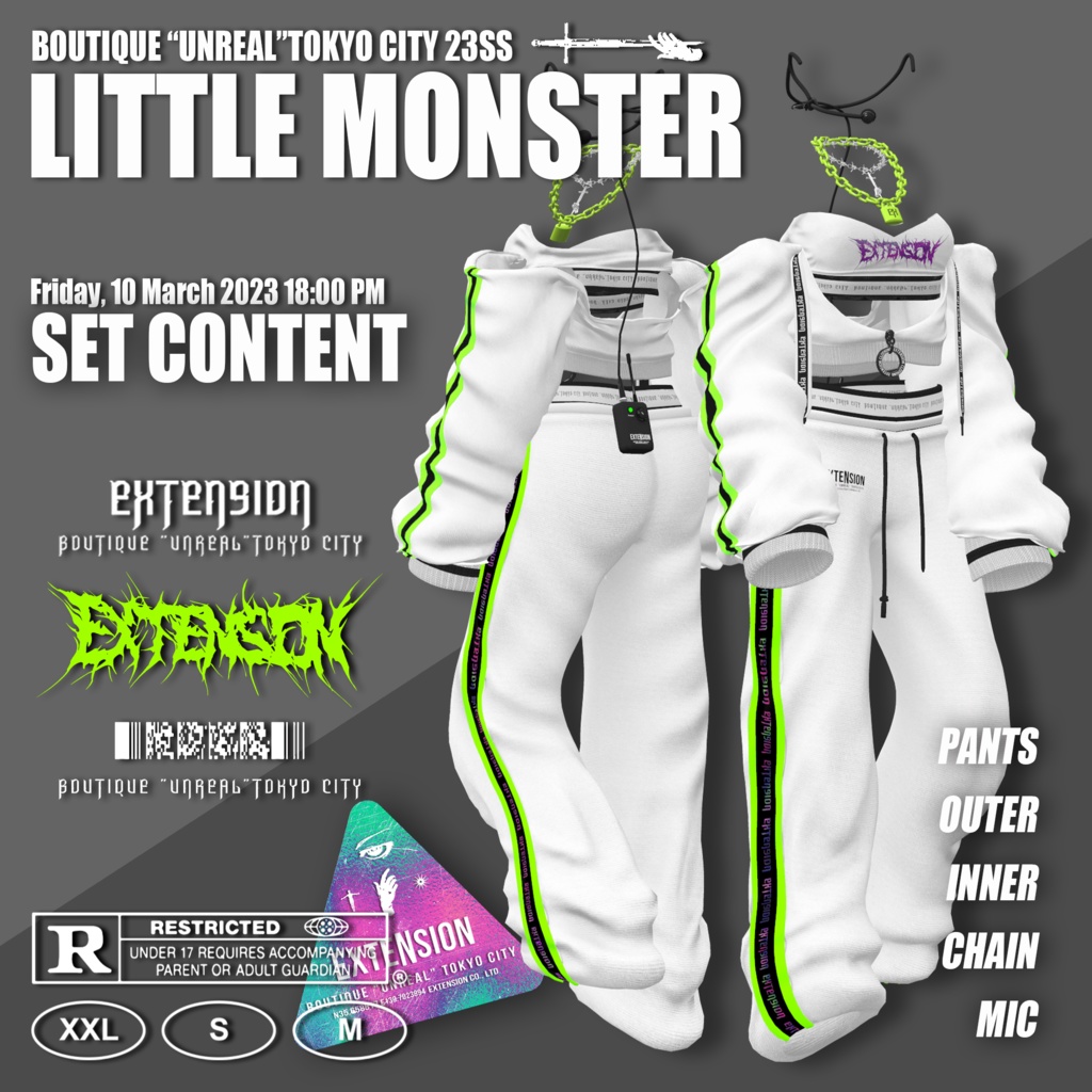 EXTENSION CLOTHING『LITTLE MONSTER』複数アバター対応💜