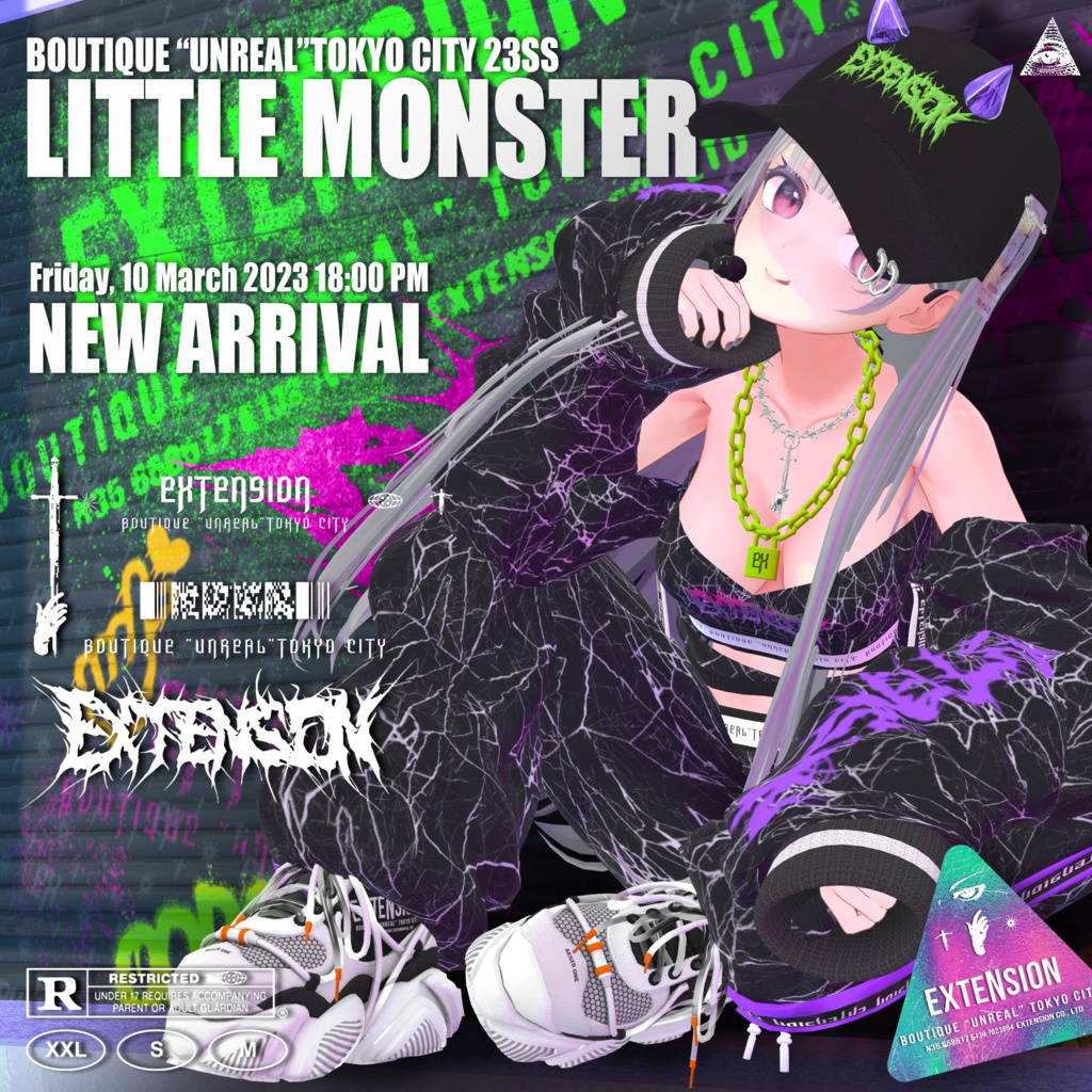 EXTENSION CLOTHING『LITTLE MONSTER』複数アバター対応💜