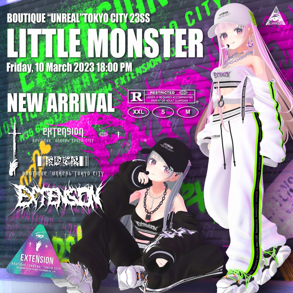 EXTENSION CLOTHING『LITTLE MONSTER』複数アバター対応💜