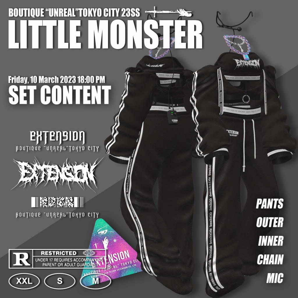 EXTENSION CLOTHING『LITTLE MONSTER』複数アバター対応💜