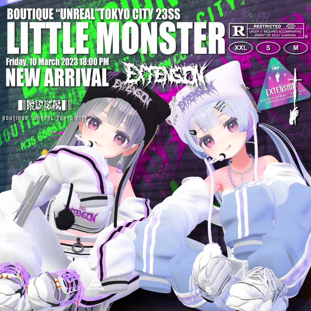 EXTENSION CLOTHING『LITTLE MONSTER』複数アバター対応💜