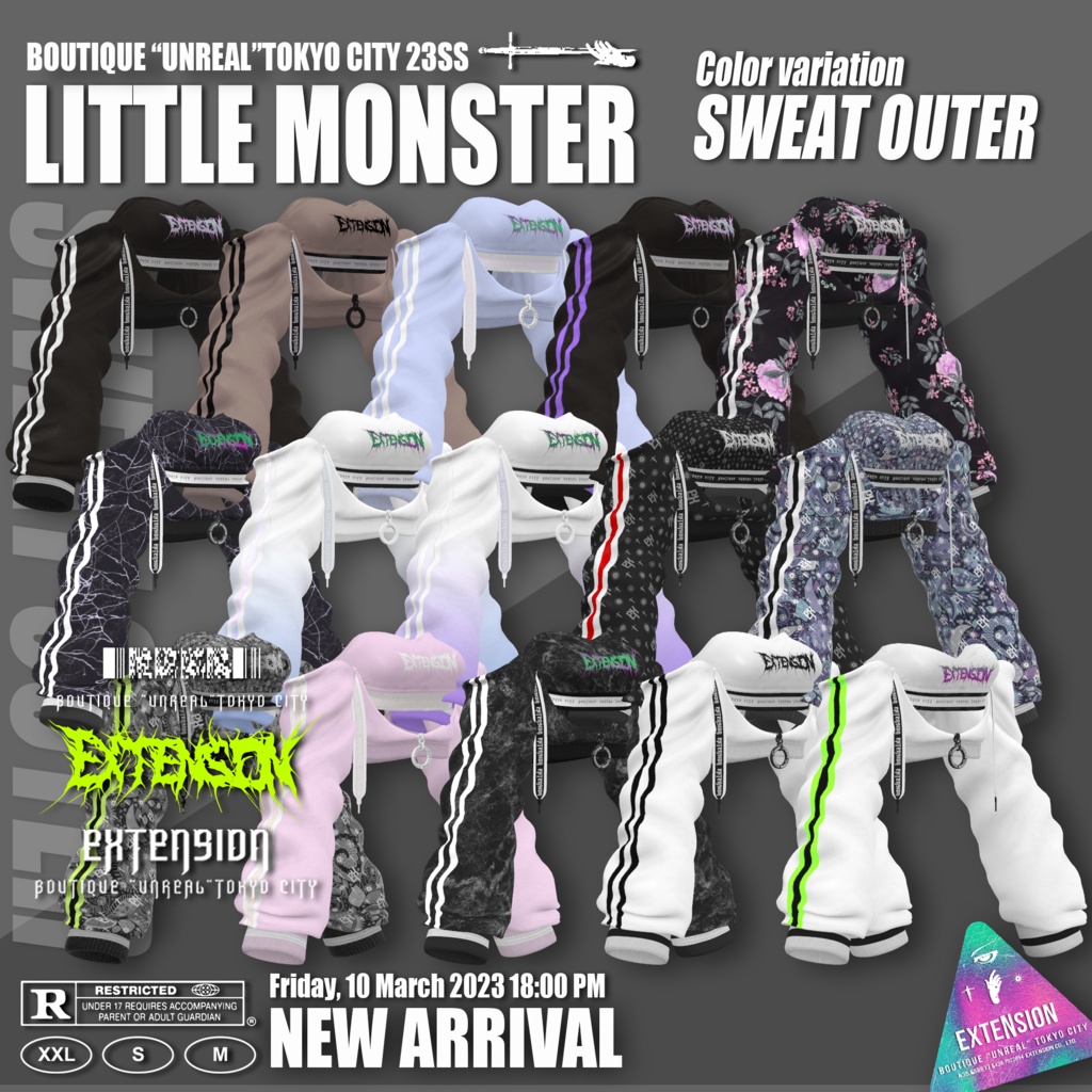 EXTENSION CLOTHING『LITTLE MONSTER』複数アバター対応💜