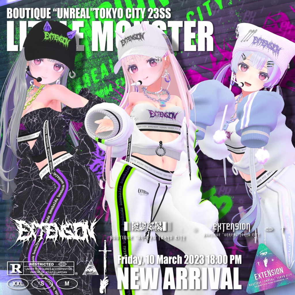 EXTENSION CLOTHING『LITTLE MONSTER』複数アバター対応💜