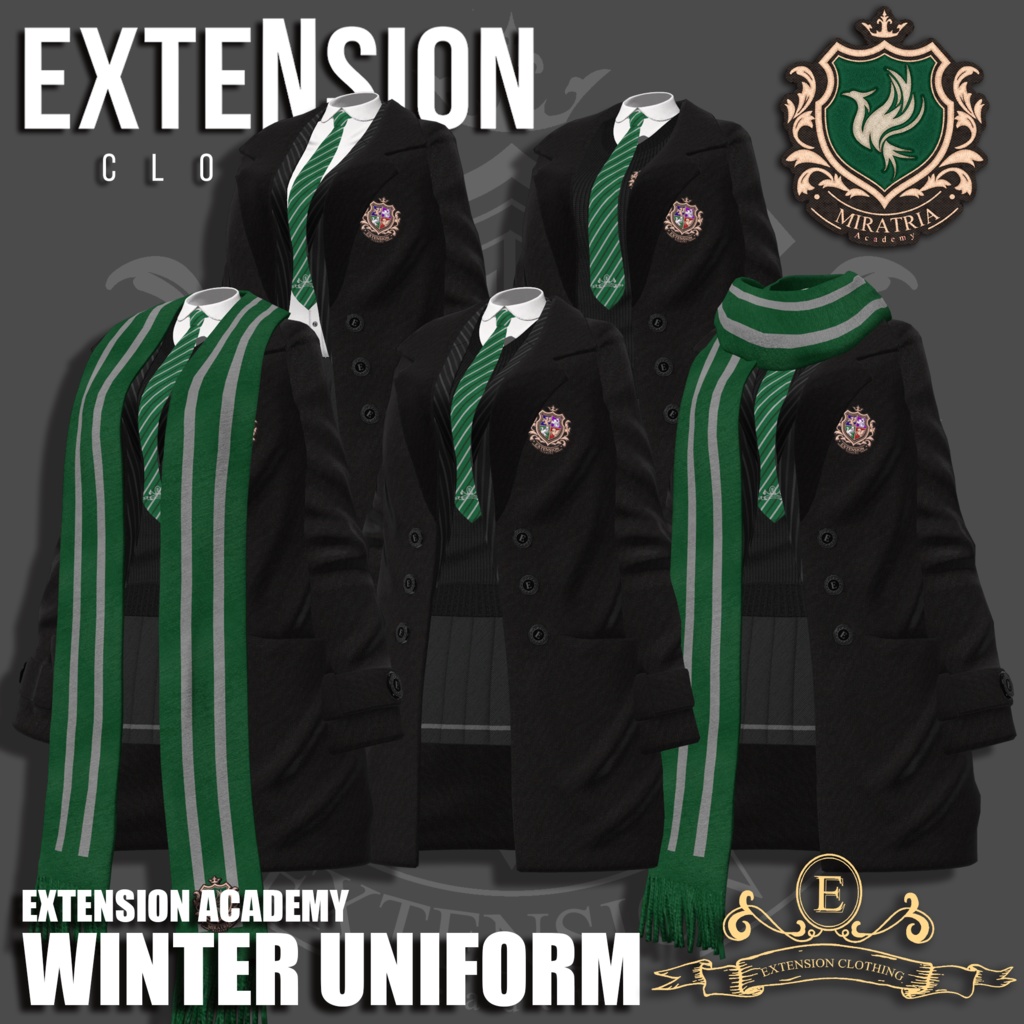 EXTENSION CLOTHING『WINTER UNIFORM』For Shinra SPECIALPACK💜 #Shinra3D 単品ページ