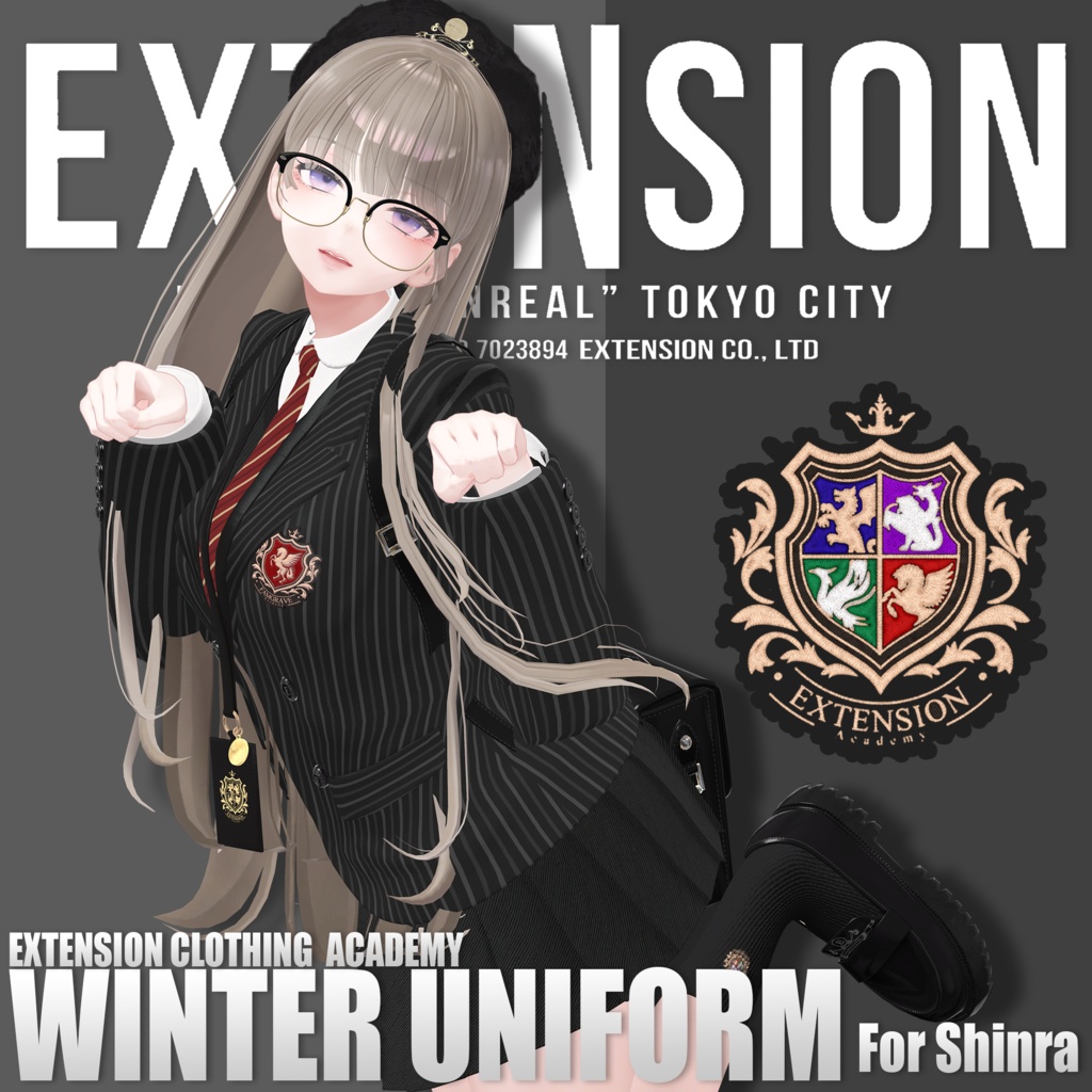 EXTENSION CLOTHING『WINTER UNIFORM』For Shinra SPECIALPACK💜 #Shinra3D 単品ページ