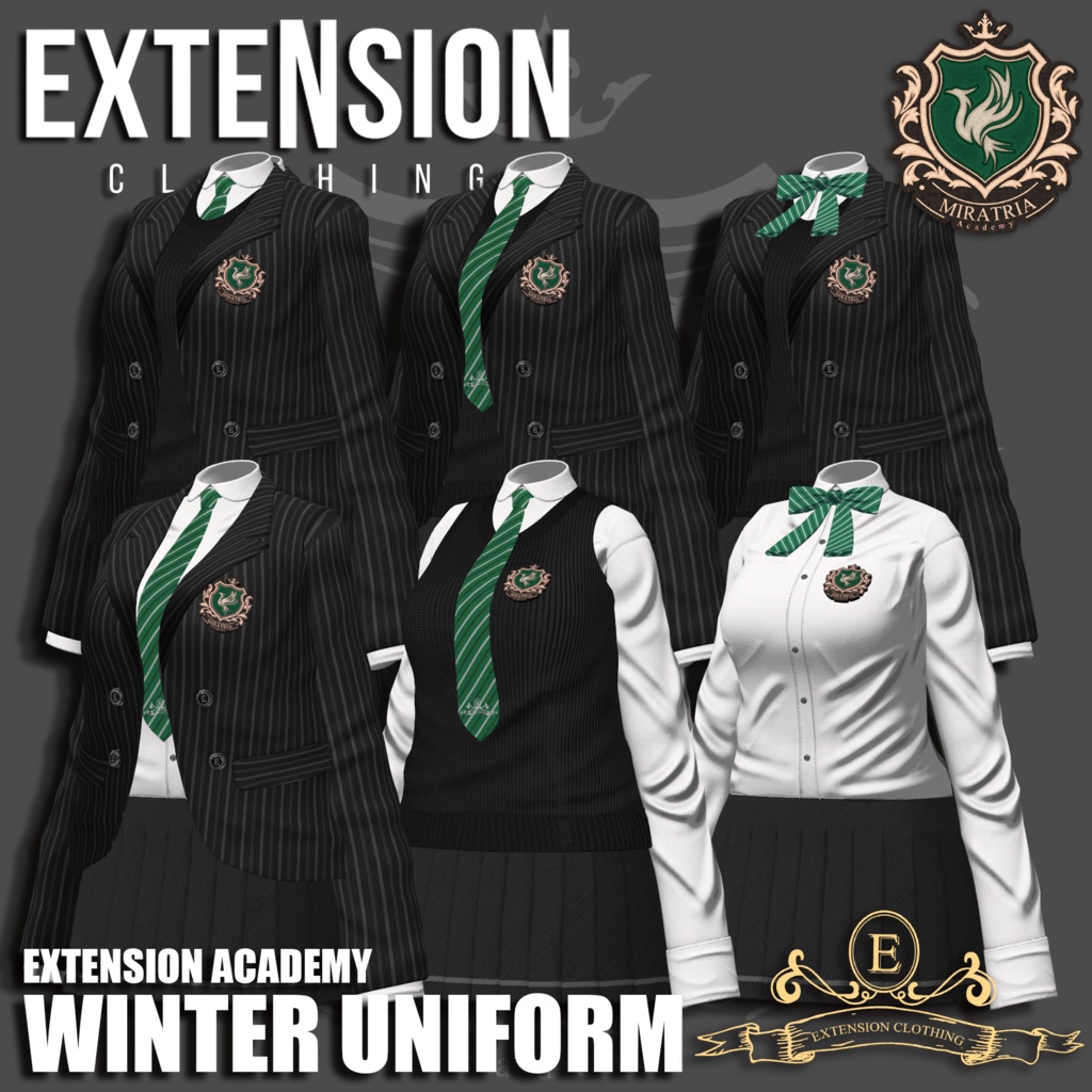 EXTENSION CLOTHING『WINTER UNIFORM』For Shinra SPECIALPACK💜 #Shinra3D 単品ページ