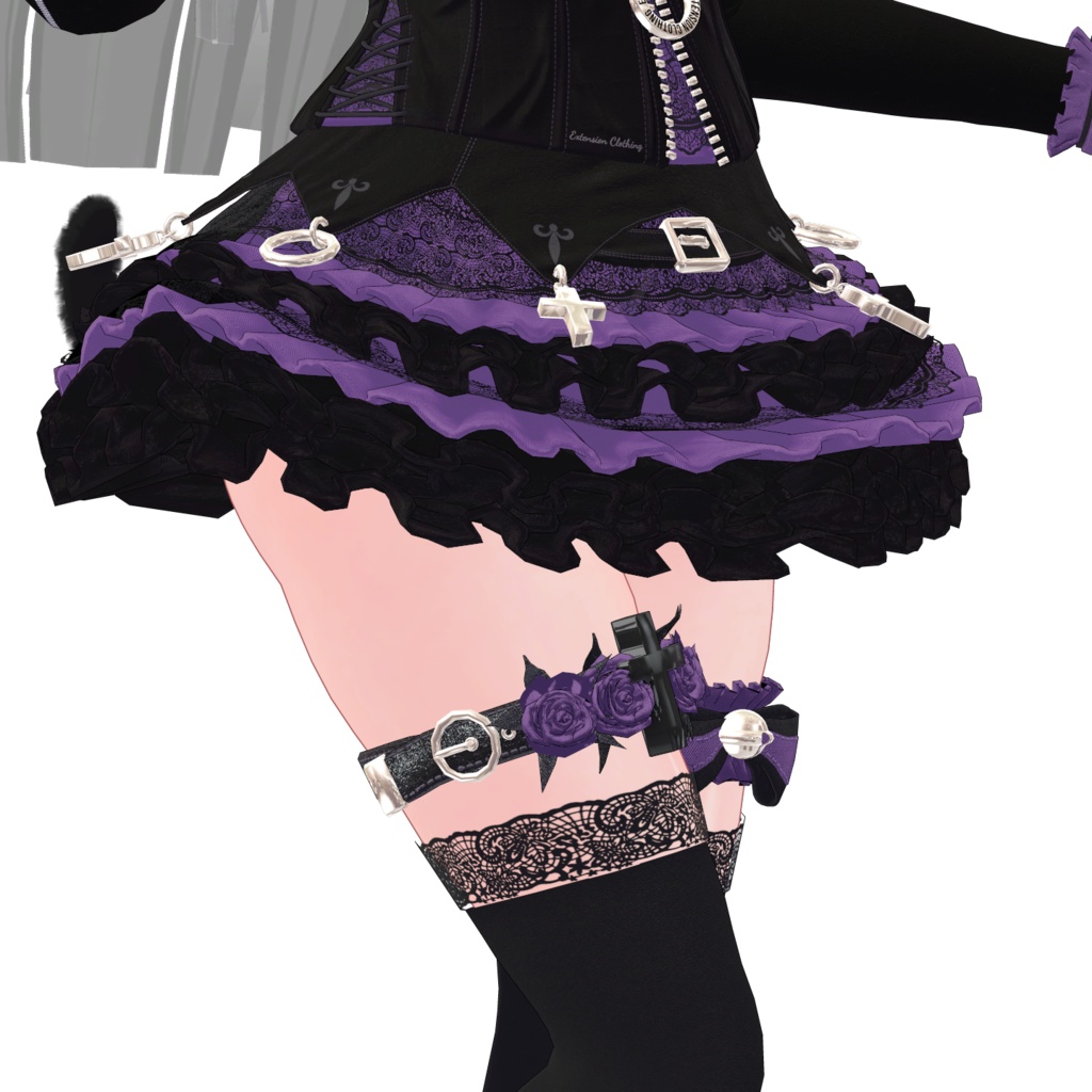 EXTENSION CLOTHING 『BLACK CAT』 For Shinra💜#Shinra3D