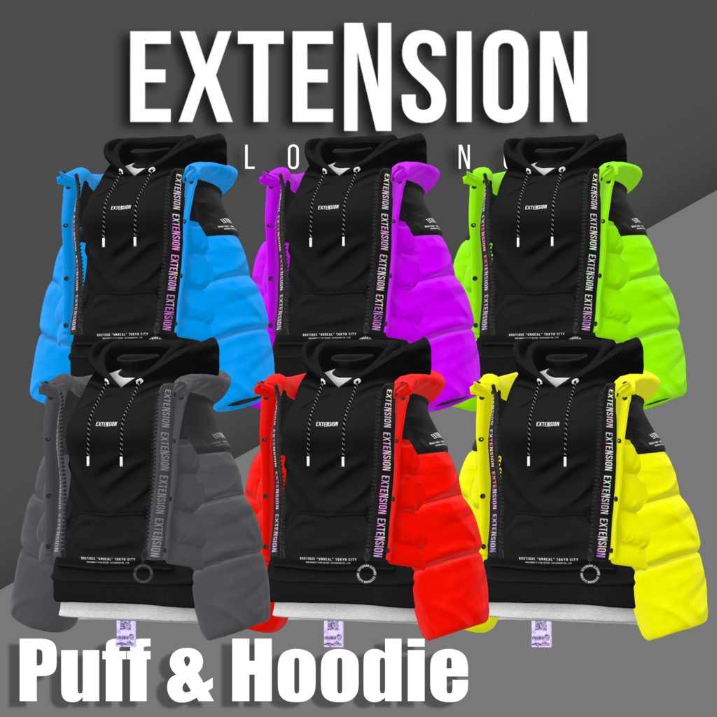 EXTENSION CLOTHING 『Puff & Hoodie』For Shinra 💜