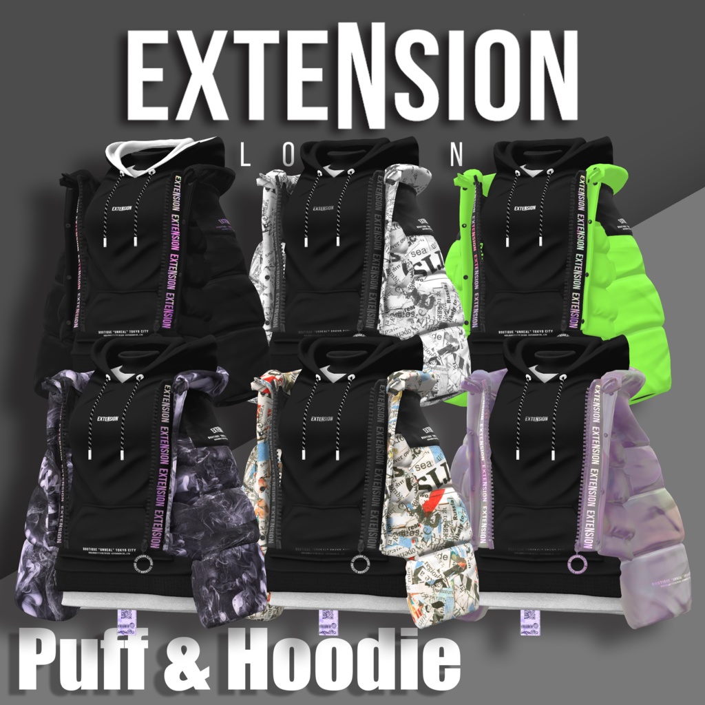 EXTENSION CLOTHING 『Puff & Hoodie』For Shinra 💜